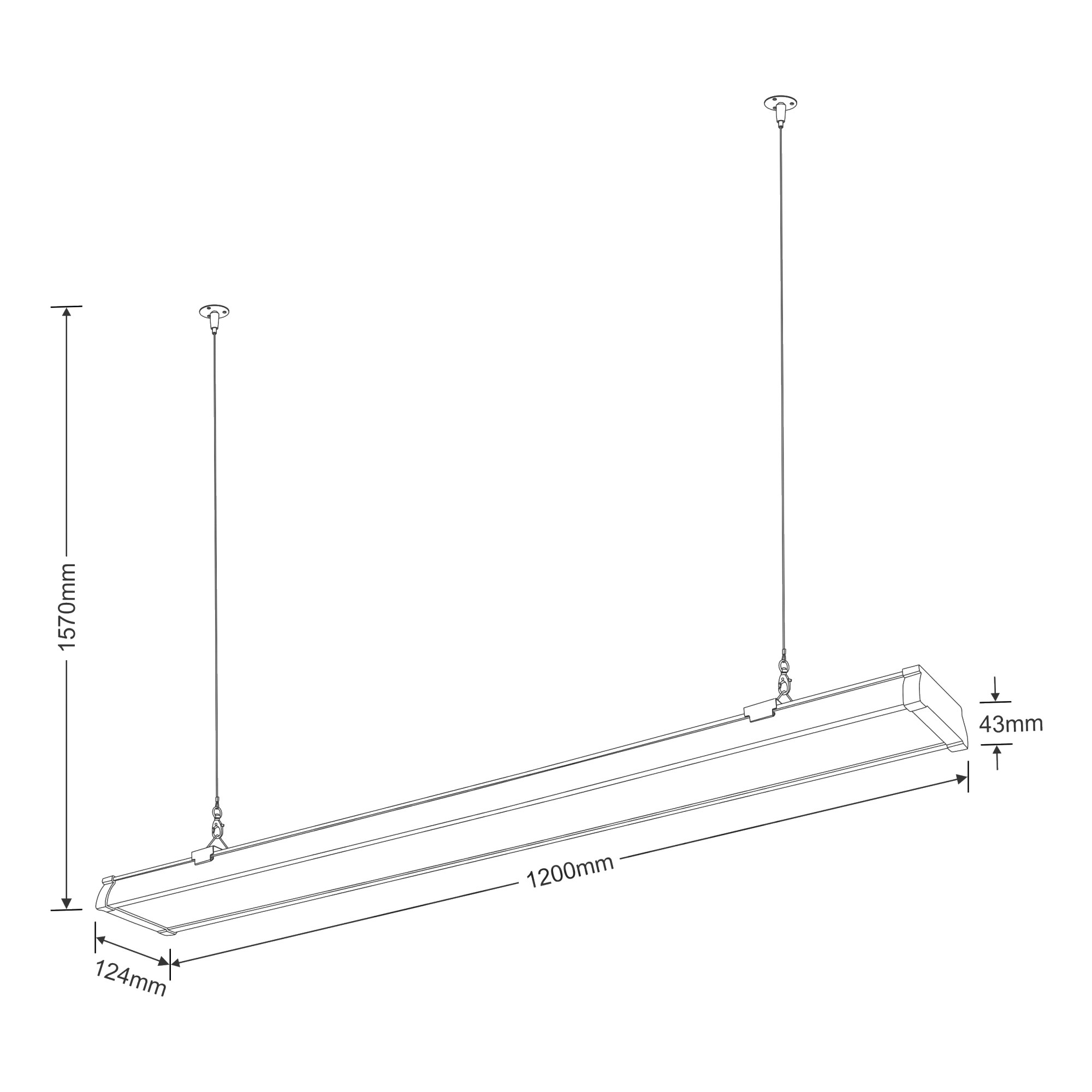Indi P40 MW Indoor Pendant Luminaires Dlux Linear Pendant